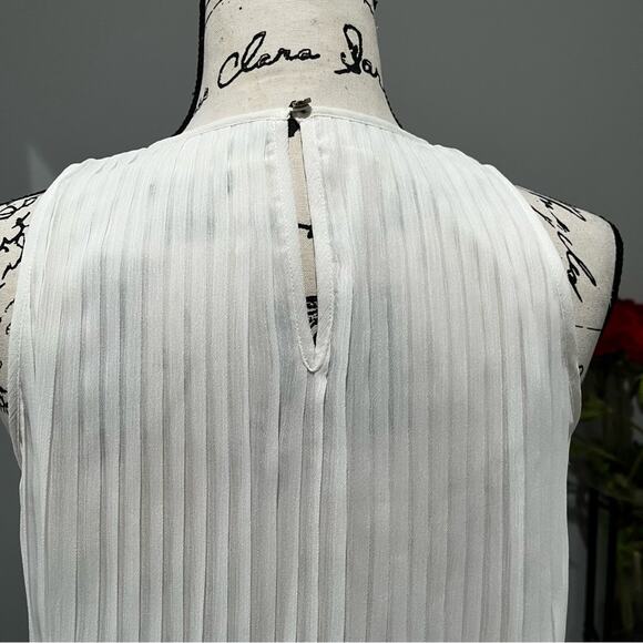 NEW Ann Taylor Belted Longline Sleeveless Pleated Peplum Layering Blouse 2P NWT - Picture 9 of 16